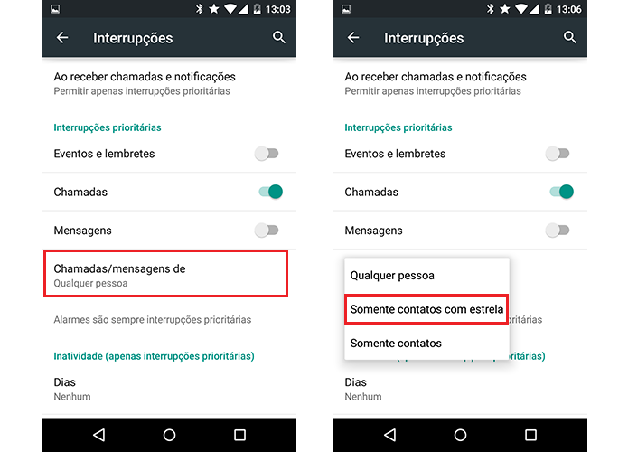 Permita notificações só dos contatos favoritos (Foto: Reprodução/Paulo Alves)
