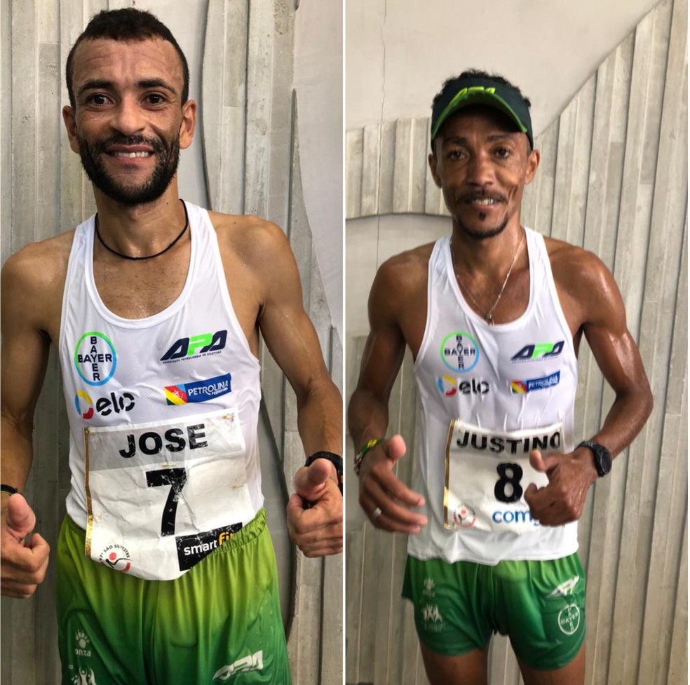 José Márcio e Justino Pedro, atletas da APA — Foto: Ascom / APA