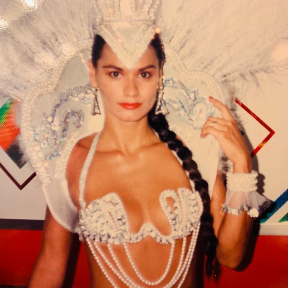 Magda Cotrofe representando a escola de samba Tradição — Foto: Reprodução/Instagram