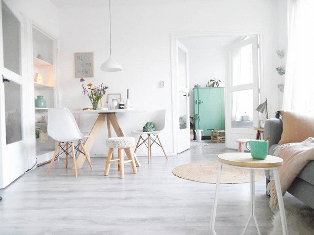 O estilo escandinavo é o favorito de Jess. Em sua casa, ela prioriza grandes espaços vazios e cores sóbrias (Foto: Reprodução/Instagram)