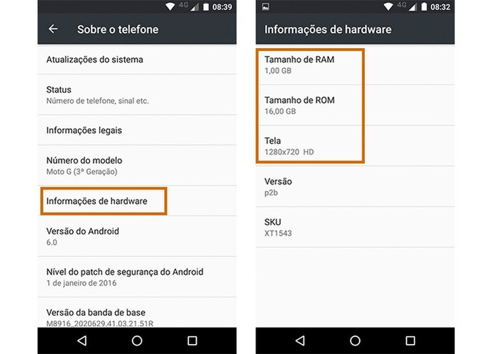 Moto G 3: como descobrir a ficha técnica do seu celular, sem baixar app |  Dicas e Tutoriais | TechTudo