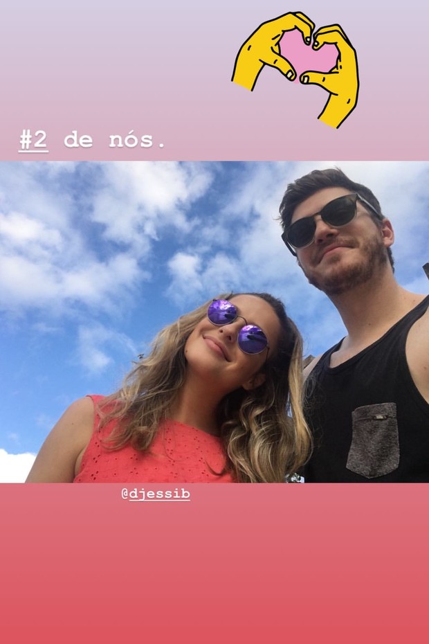 Jessica Benfica e Caio Paduan comemoram dois meses de namoro (Foto: Reprodução/Instagram)