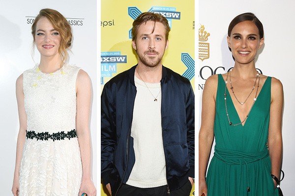 Emma Stone, Ryan Gosling e Natalie Portman (Foto: Getty Images)