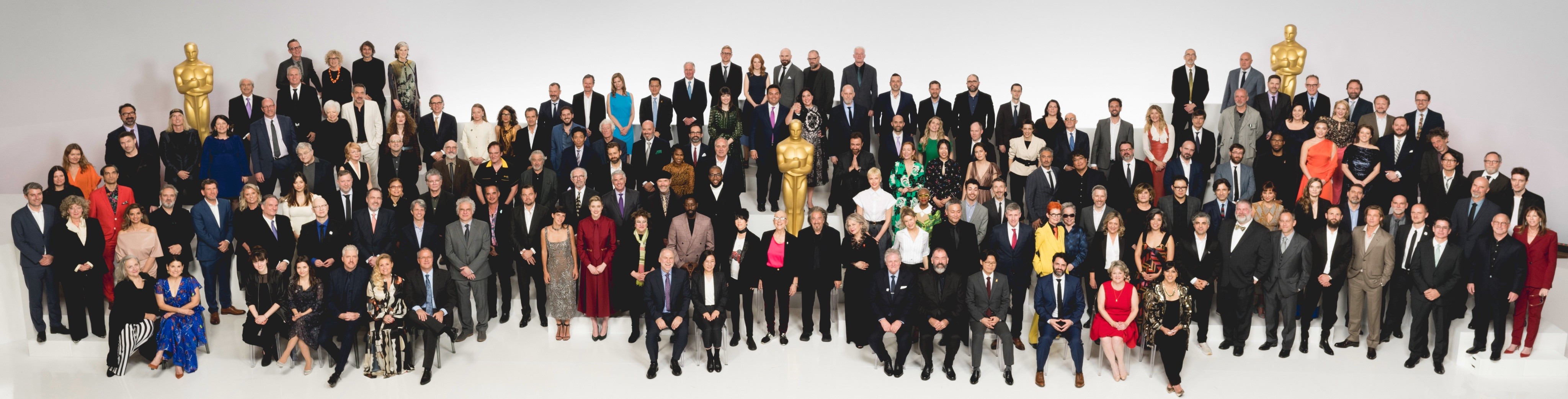 A foto organizada pela Academia de Artes e Ciências Cinematográficas de Hollywood com os indicados do Oscar 2020  (Foto: Twitter)