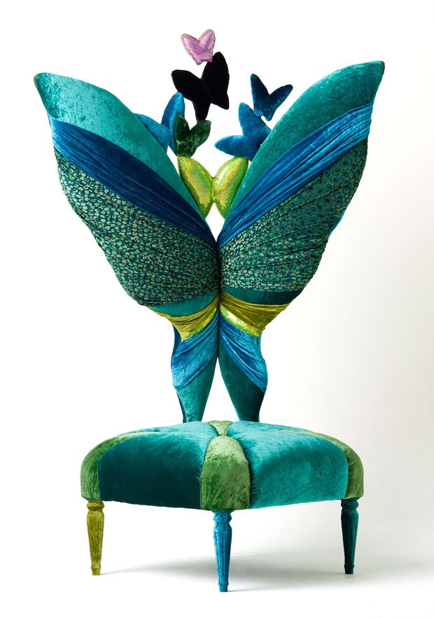 Poltrona Miss Butterfly (2011), de Carla Tolomeo – peça única (Foto: divulgação)