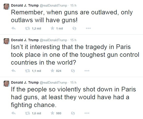 Tweets de Donald Trump (Foto: Reprodução/ Twitter)
