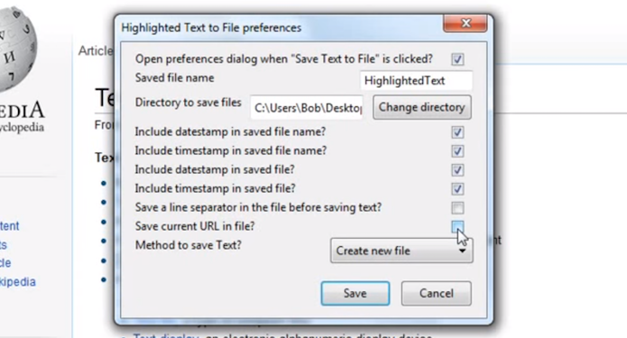 Plugin do Firefox salva no computador textos da web em um documento .txt (Foto: Reprodução/YouTube)