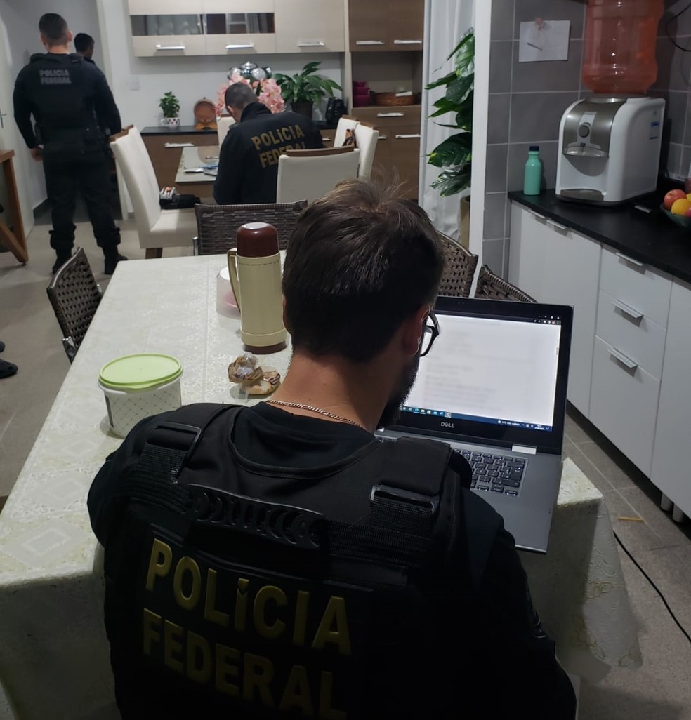 Polícia Federal de Araçatuba (SP) cumpriu novos mandados em operação que investiga ataque a bancos — Foto: Polícia Federal/Divulgação