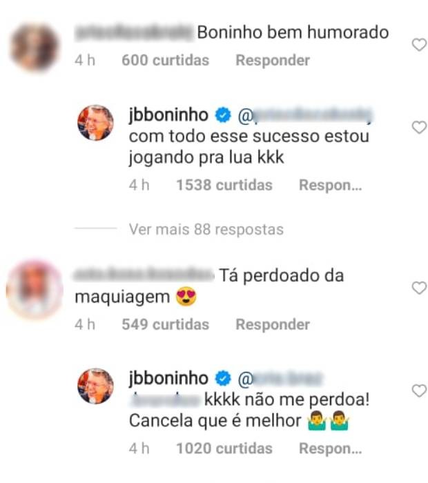 Boninho responde a seguidores (Foto: Reprodução/Instagram)
