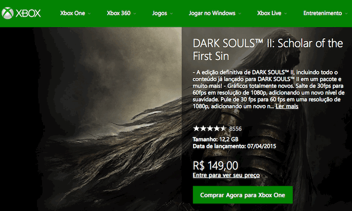Dark Souls 2: Scholar of the First Sin: baixe no Xbox One (Foto: Reprodução/Victor Teixeira)
