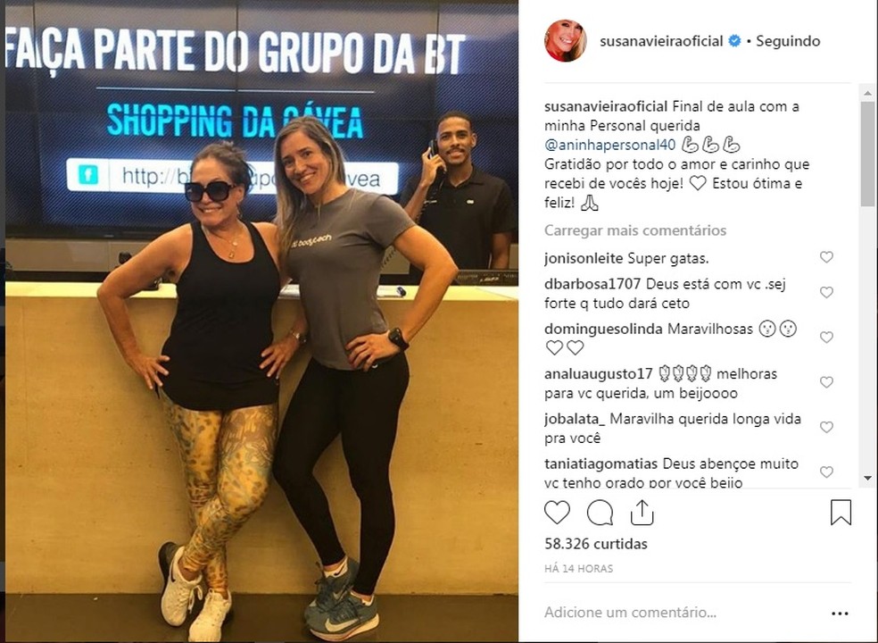 Susana Vieira agradece carinho dos fãs após confirmar que está com leucemia — Foto: Reprodução/Instagram