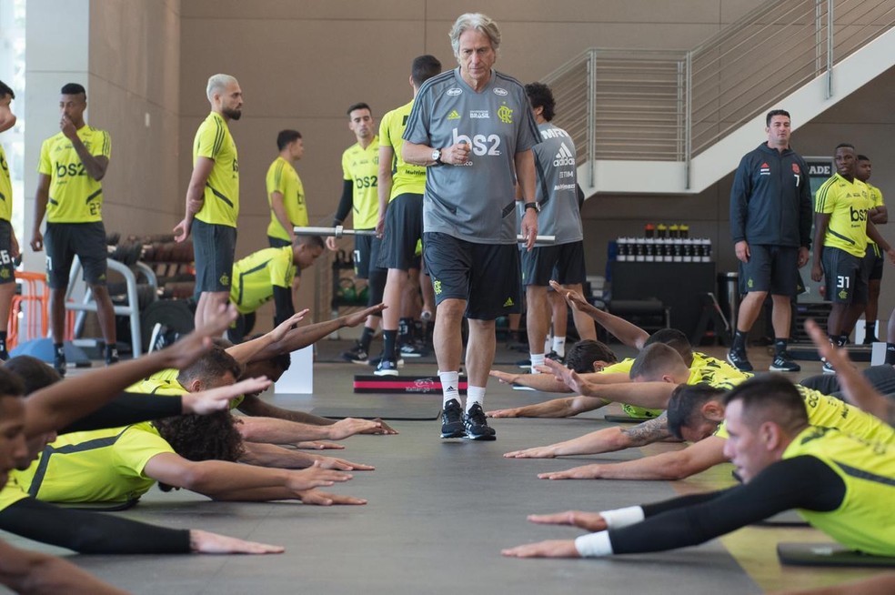 Jorge Jesus, técnico do Flamengo — Foto: Alexandre Vidal/Flamengo