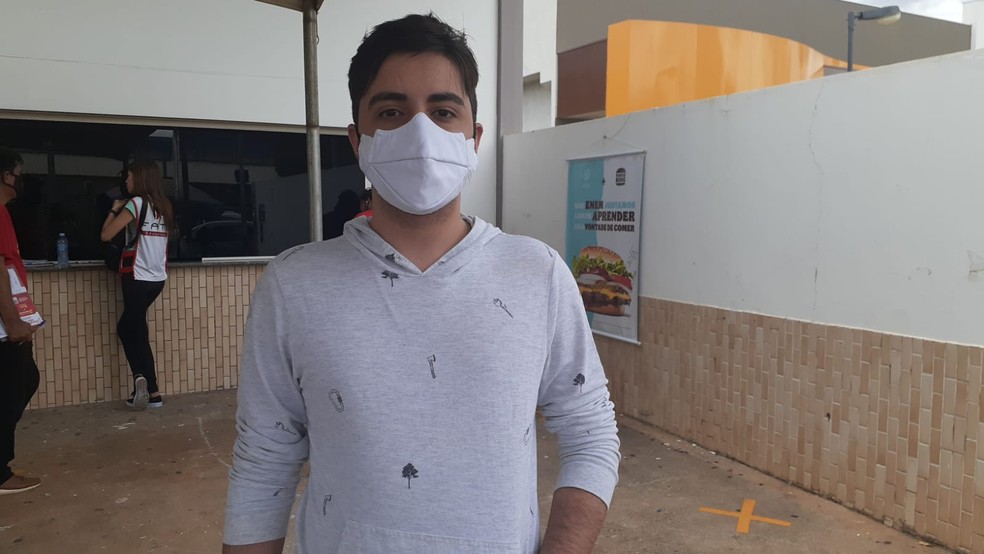 Lucas Vidal, de 19 anos, realizará a prova como 'teste' para o futuro — Foto: Caroline Mesquita/g1