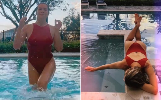 Aos 49, Leticia Spiller arrasa ao mergulhar em piscina e ganha elogios: "Lindíssima"