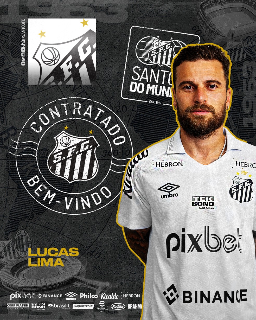 Lucas Lima é reforço do Santos  — Foto: Reprodução 
