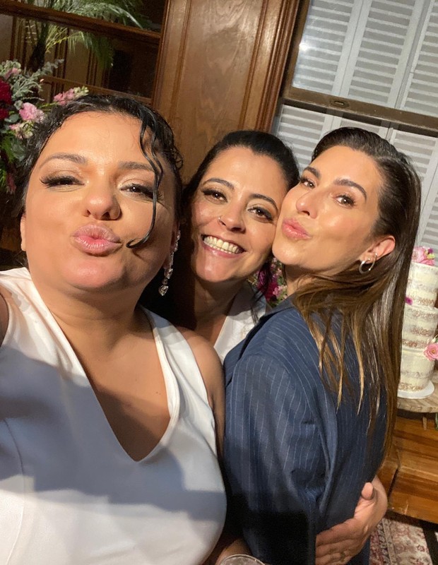 Fernanda Paes Leme no casamento de Lela Gomes e Gabi Di Mello (Foto: Reprodução/Instagram)