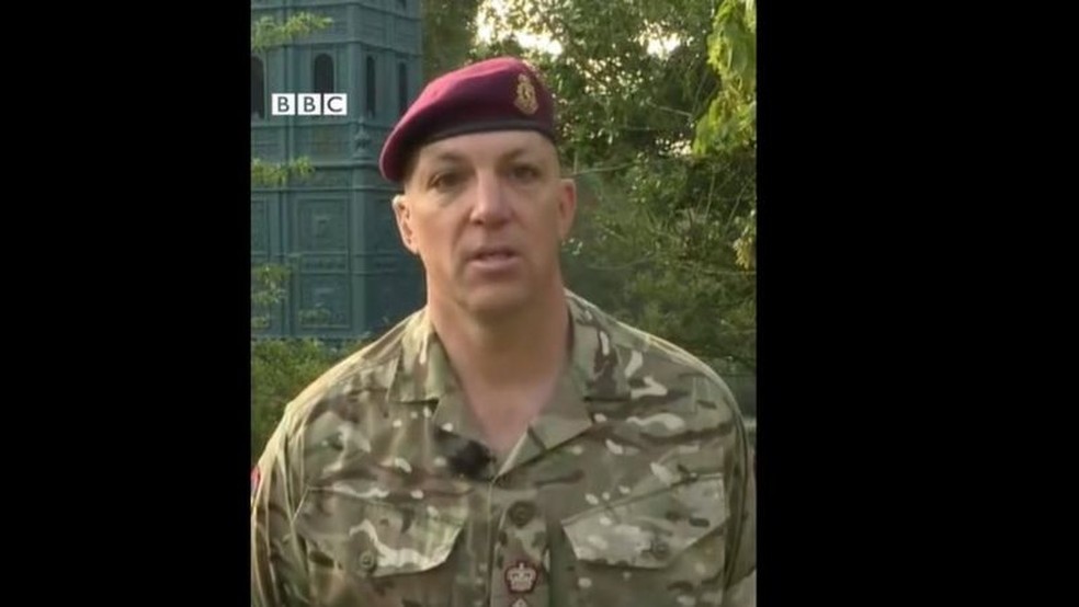 O soldado Ben Caesar, em entrevista à BBC — Foto: BBC/Reprodução