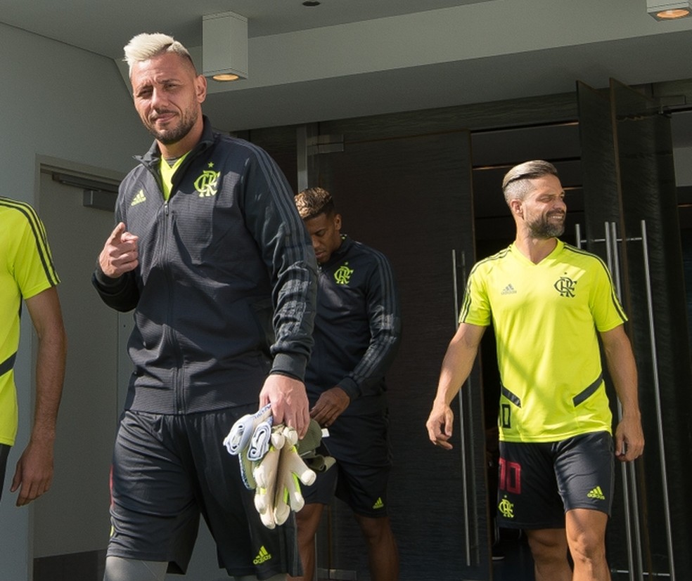 Diego Alves e Diego Ribas têm contrato encerrado em dezembro de 2020 — Foto: Alexandre Vidal/Flamengo