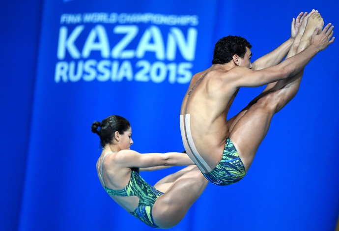 saltos ornamentais Ingrid Oliveira e Luiz Felipe Kazan (Foto: Simone Castrovillari/SSPress)