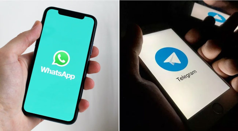 Com novos recursos, WhatsApp está mais próximo do concorrente Telegram — Foto: Carlos Henrique Dias/g1/Pexels/Montagem: Arte g1