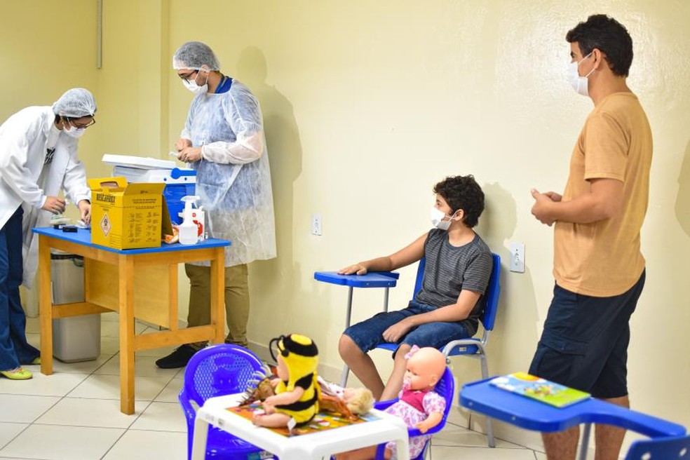 vacinaçao infantil em Belém — Foto: Agencia Belém