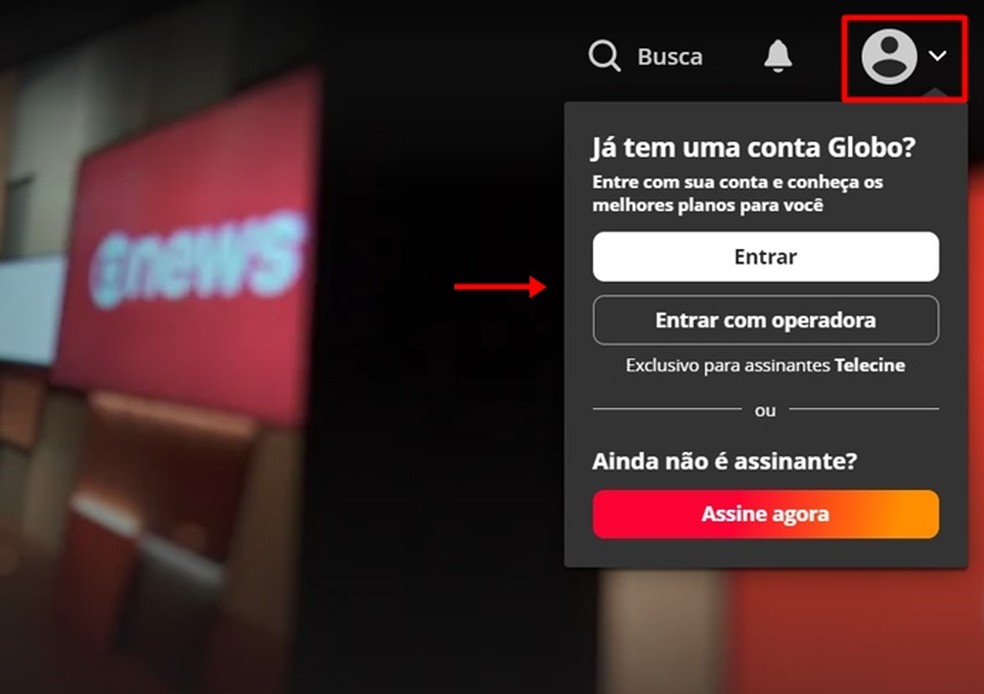 Para rever o debate entre presidenciáveis na Globo, eleitor deve fazer login na Conta Globo no Globoplay — Foto: Reprodução/Gabriela Andrade