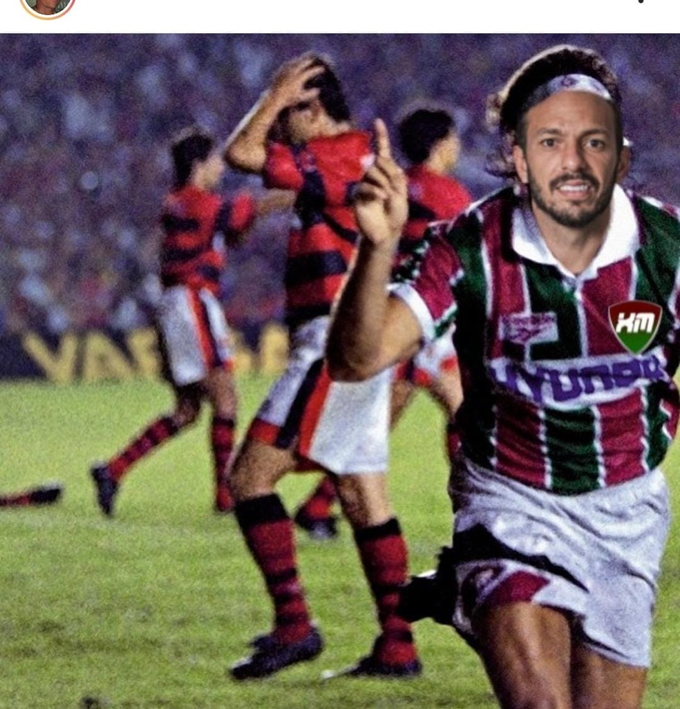 Meme vitória do Fluminense sobre o Flamengo — Foto: Reprodução
