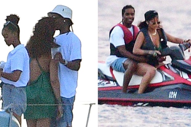 Rihanna e o rapper A$AP Rocky  (Foto: The Grosby Group)