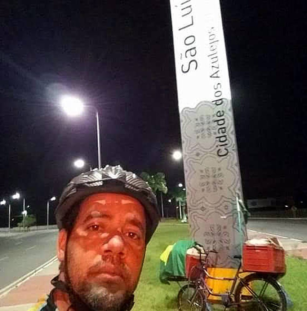 Morador de São Carlos em passagem por São Luís (MA) — Foto: Arquivo pessoal