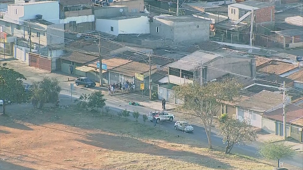 Local onde idoso foi vítima de latrocínio no Recanto das Emas, no DF (Foto: TV Globo/Reprodução)