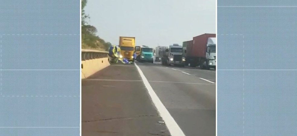 Balão interrompeu trânsito em rodovia de Campinas — Foto: Reprodução / EPTV