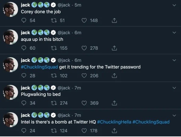 Conta de Jack Dorsey é hackeada no Twitter (Foto: reprodução)