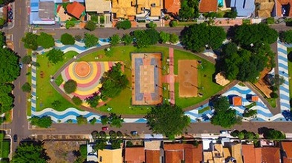 Praça do Peixe em Campo Grande. — Foto: Reprodução