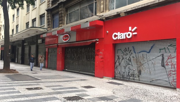 Greve geral em São Paulo,com lojas fechadas no centro da cidade (Foto: Paulo Pinto/ FotosPublicas)