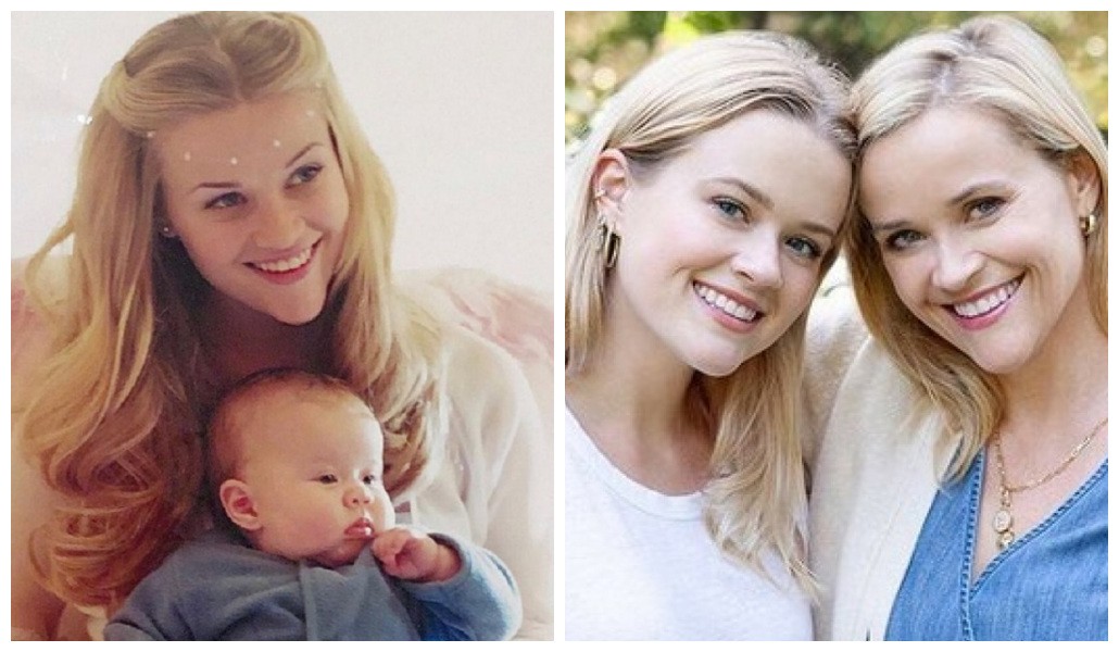 A atriz Reese Witherspoon teve a primeira filha, Ava, em 1999 (Foto: Instagram)