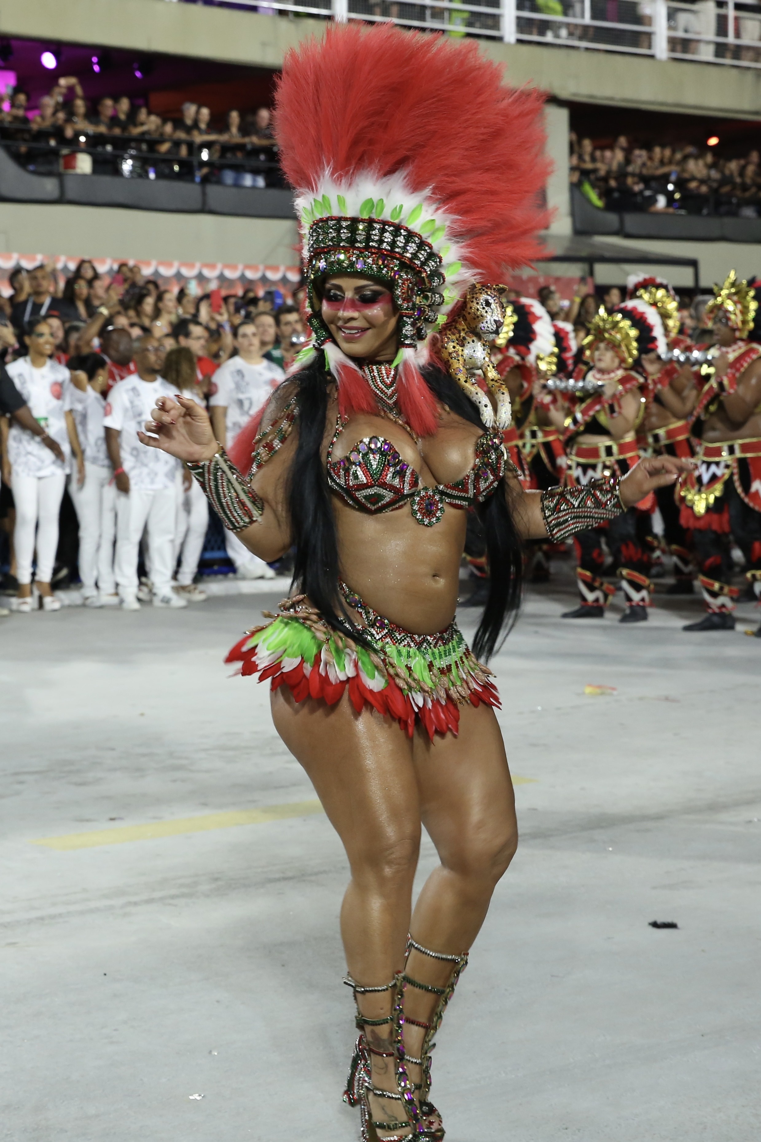 Viviane Araújo, rainha de bateria do Salgueiro no Carnaval 2022 (Foto: Roberto Filho/Brazil News)