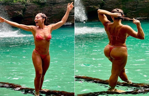 Juliana Paes espanta calor em banho de cachoeira (Foto: reprodução/instagram)