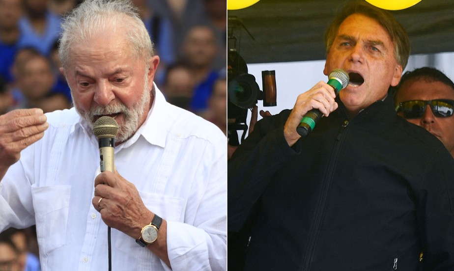 Lula (PT) e Bolsonaro (PL) discursam no primeiro dia de campanha eleitoral nas ruas: petista foi a São Bernardo (SP) e presidente a Juiz de Fora (MG)
