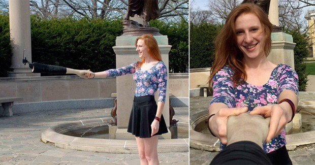 'Braço de selfie' promete acabar com a solidão de fotos desacompanhadas (Foto: Divulgação)