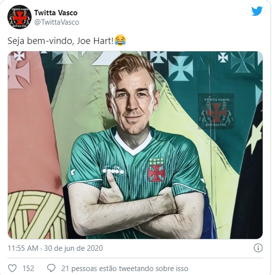 Torcida do Vasco faz campanha para contratação de Hart no Twitter (Foto: Reprodução)