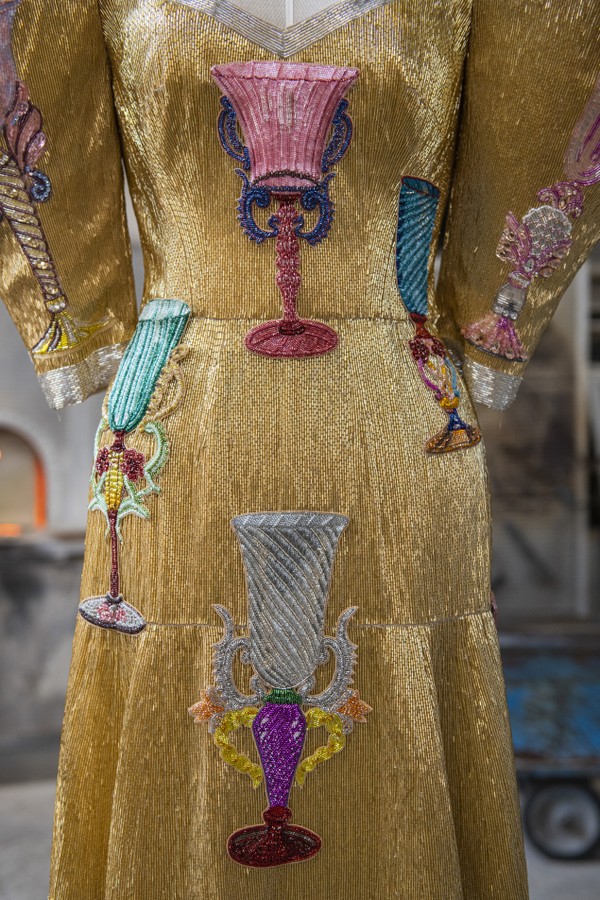 Vestido da Collezine Genesi, primeira coleção de alta costura digital da Dolce & Gabbana (Foto: Divulgação)