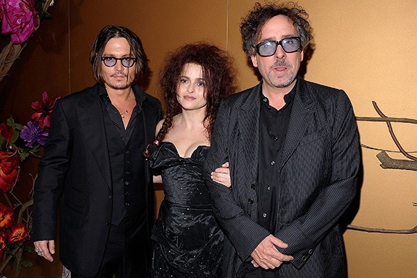 Johnny Depp, Tim Burton e Helena Bonham Carter (Foto: Getty Images)