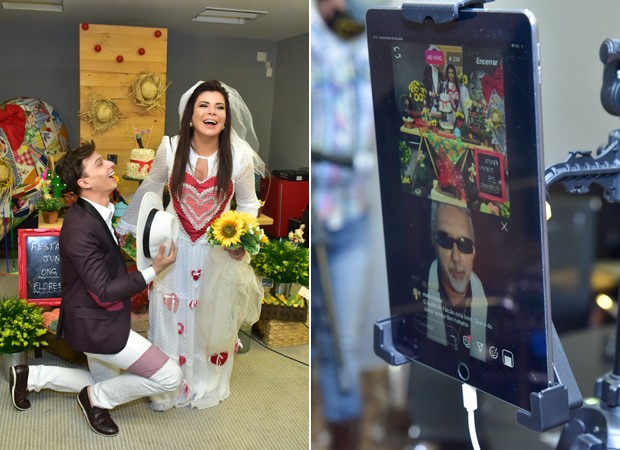 Mara Maravilha e o noivo, Gabriel Torres  (Foto: Leo Franco / AgNews)