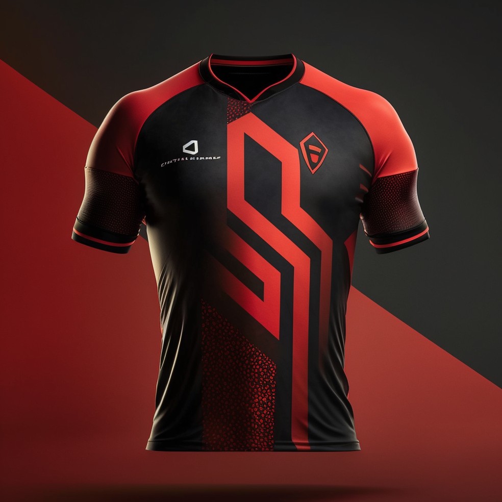 Athletico-PR: vers&atilde;o futurista da camisa criada por intelig&ecirc;ncia artificial &mdash; Foto: ge