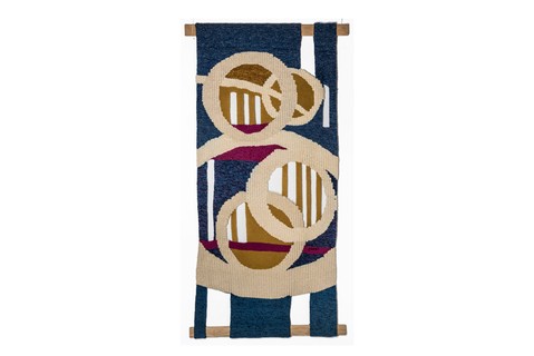Tapeçaria de lã e tecida em tear manual, executada pelo atelier Douchez-Nicola, 1,42 x 2,76 m, na Passado Composto Século XX, preço sob consulta 