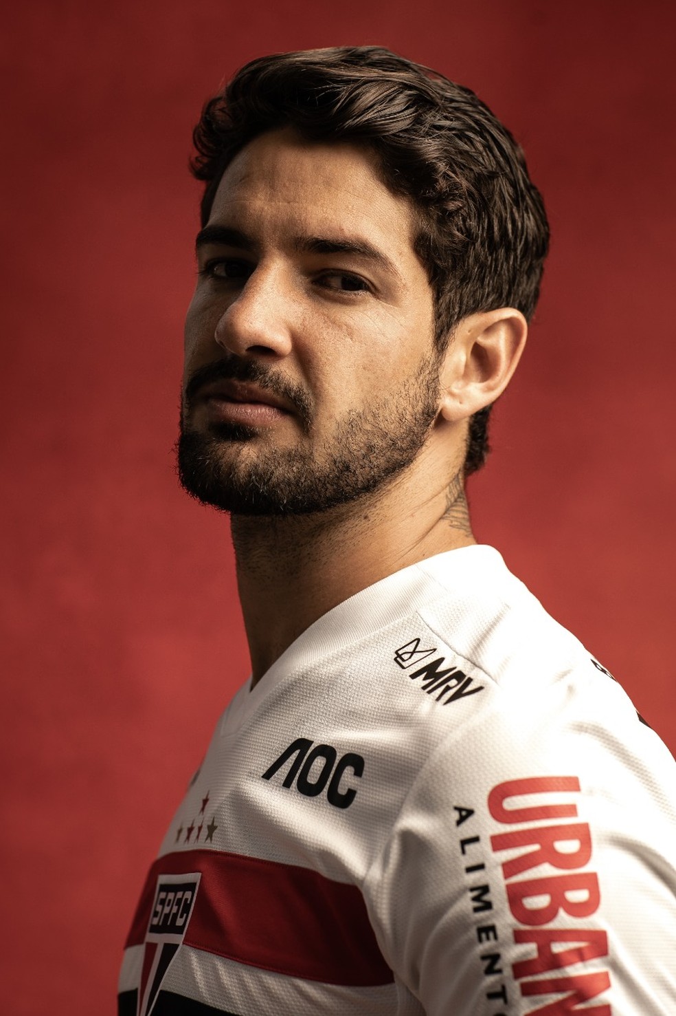 Pato em ensaio especial de fotos do São Paulo feito pela Libertadores — Foto: Divulgação/CONMEBOL