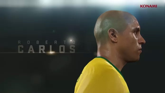 Roberto Carlos, representado no game PES 2016 na foto, será adicionado agora em PES Club Manager (Foto: Reprodução/YouTube)