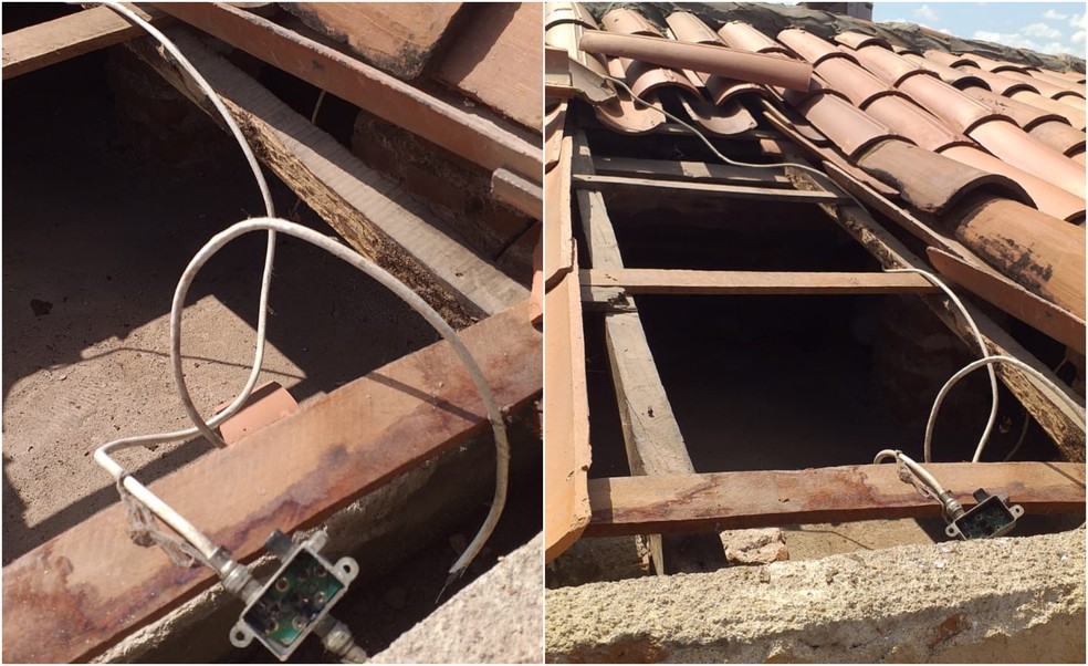 Temporal de 130 milímetros e raios destelham casa em Icó, no interior do Ceará — Foto: Icó News