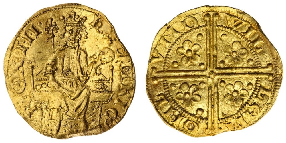 Homem encontrou moeda de ouro do período do rei Henrique III da Inglaterra (Foto: Spink and Son)
