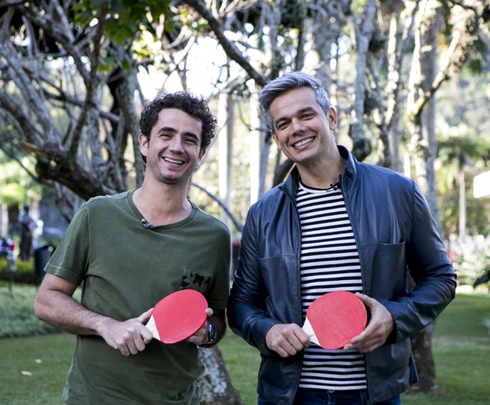 Felipe Andreoli e Otavino Costa: risada rola solta (Foto: Ellen Soares/Gshow)